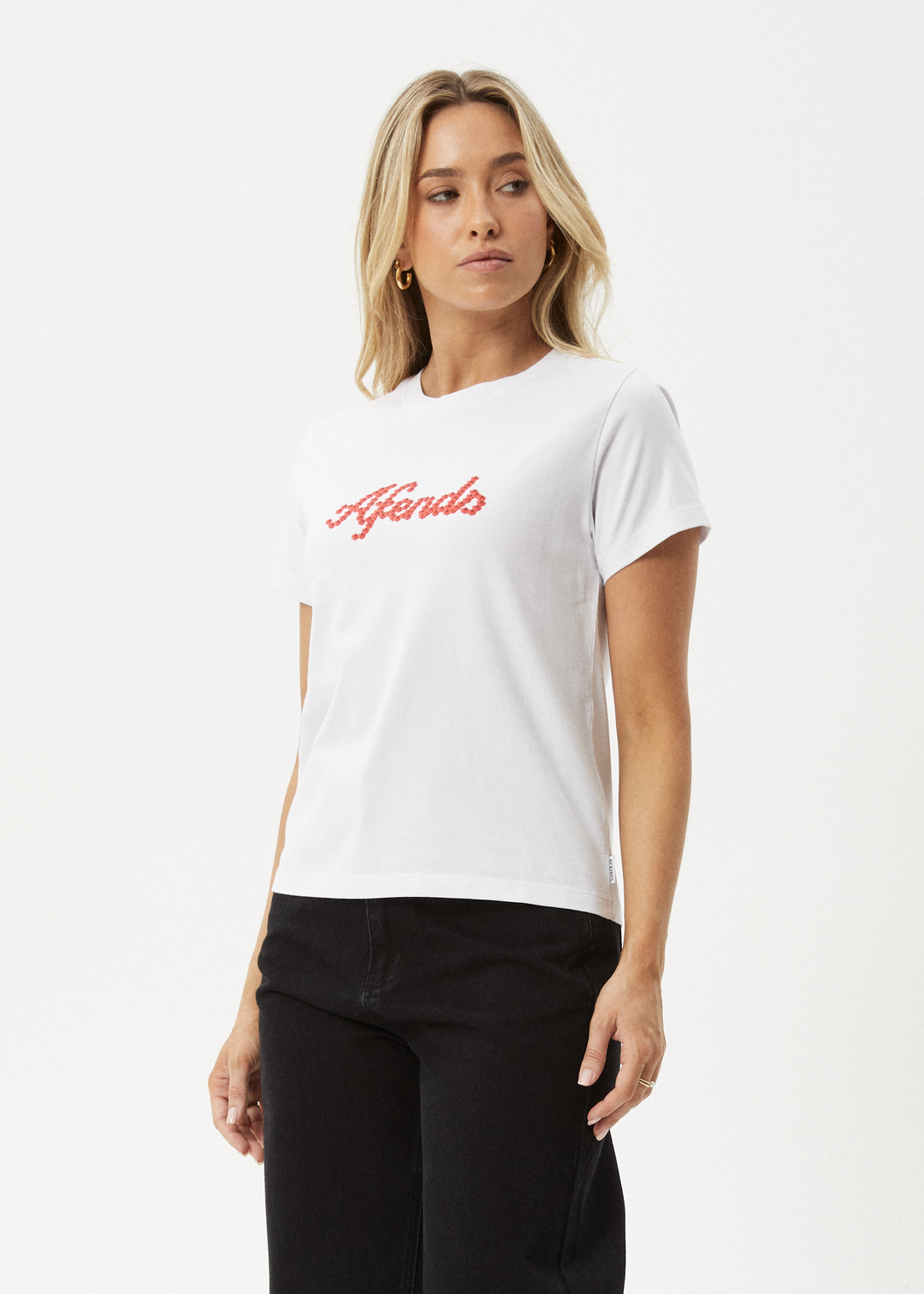 AFENDS Womens Garden Buds - Classic T-Shirt - White 