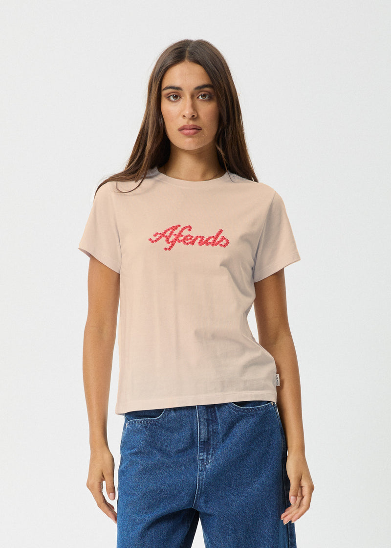AFENDS Womens Garden Buds - Classic T-Shirt - Taupe