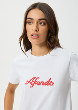 Afends Womens Garden Buds - Classic T-Shirt - White - Afends womens garden buds   classic t shirt   white