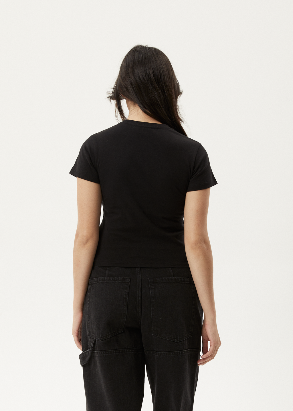 AFENDS Womens Worlds Above - Baby Tee - Black