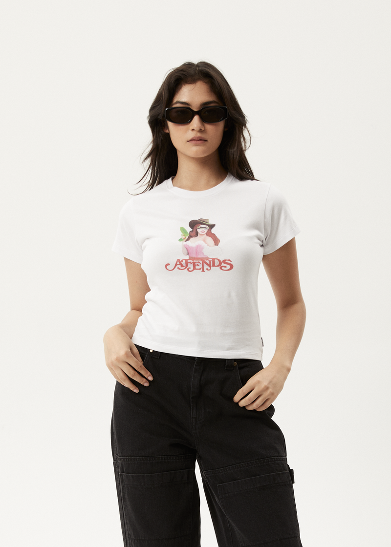 Afends Womens Worlds Above - Baby T-Shirt - White