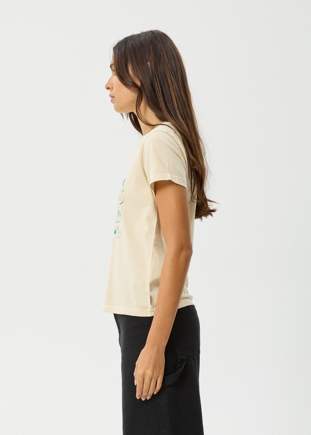 AFENDS Womens Homeroom - Classic T-Shirt - Sesame 