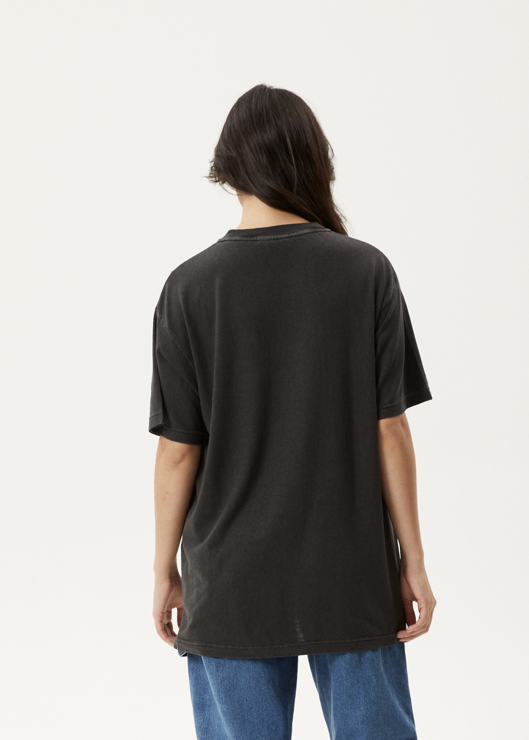 AFENDS Womens Worlds Above - Oversized T-Shirt - Stone Black 