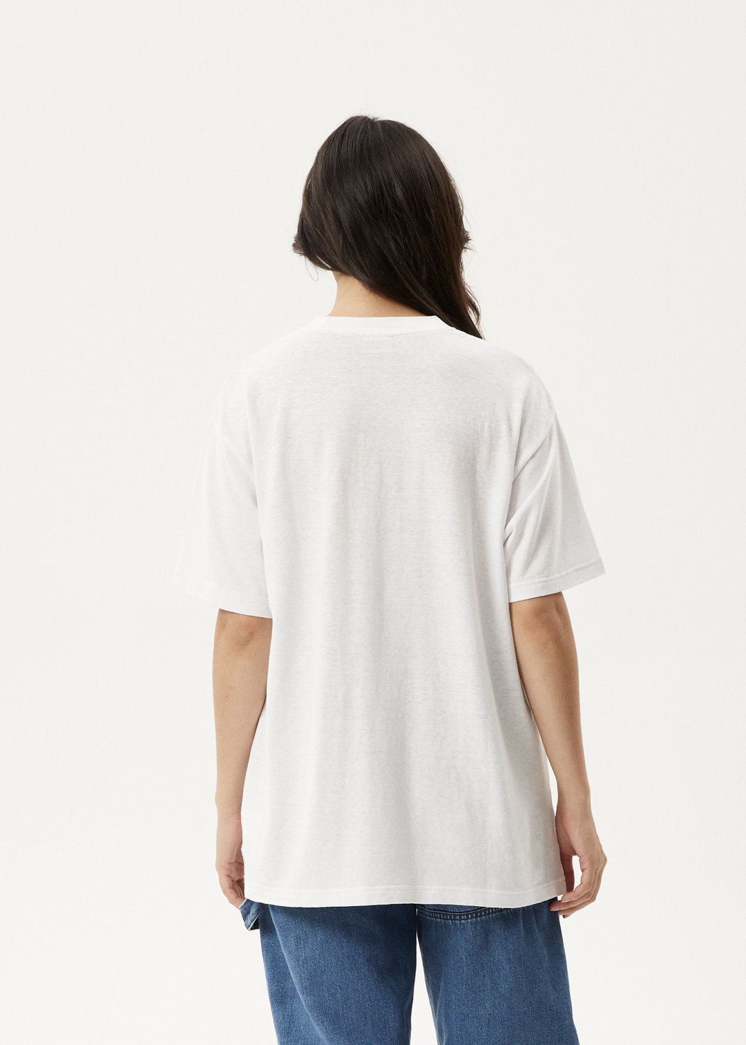 AFENDS Womens Worlds Above - Oversized T-Shirt - White 