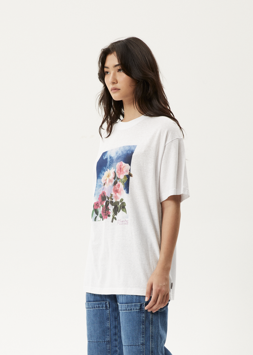 AFENDS Womens Nans House - Oversized T-Shirt - White 