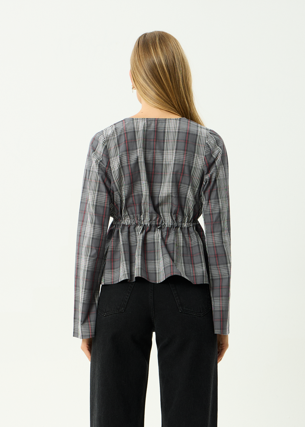 AFENDS Womens Eboni - Tie Top - Gunmetal