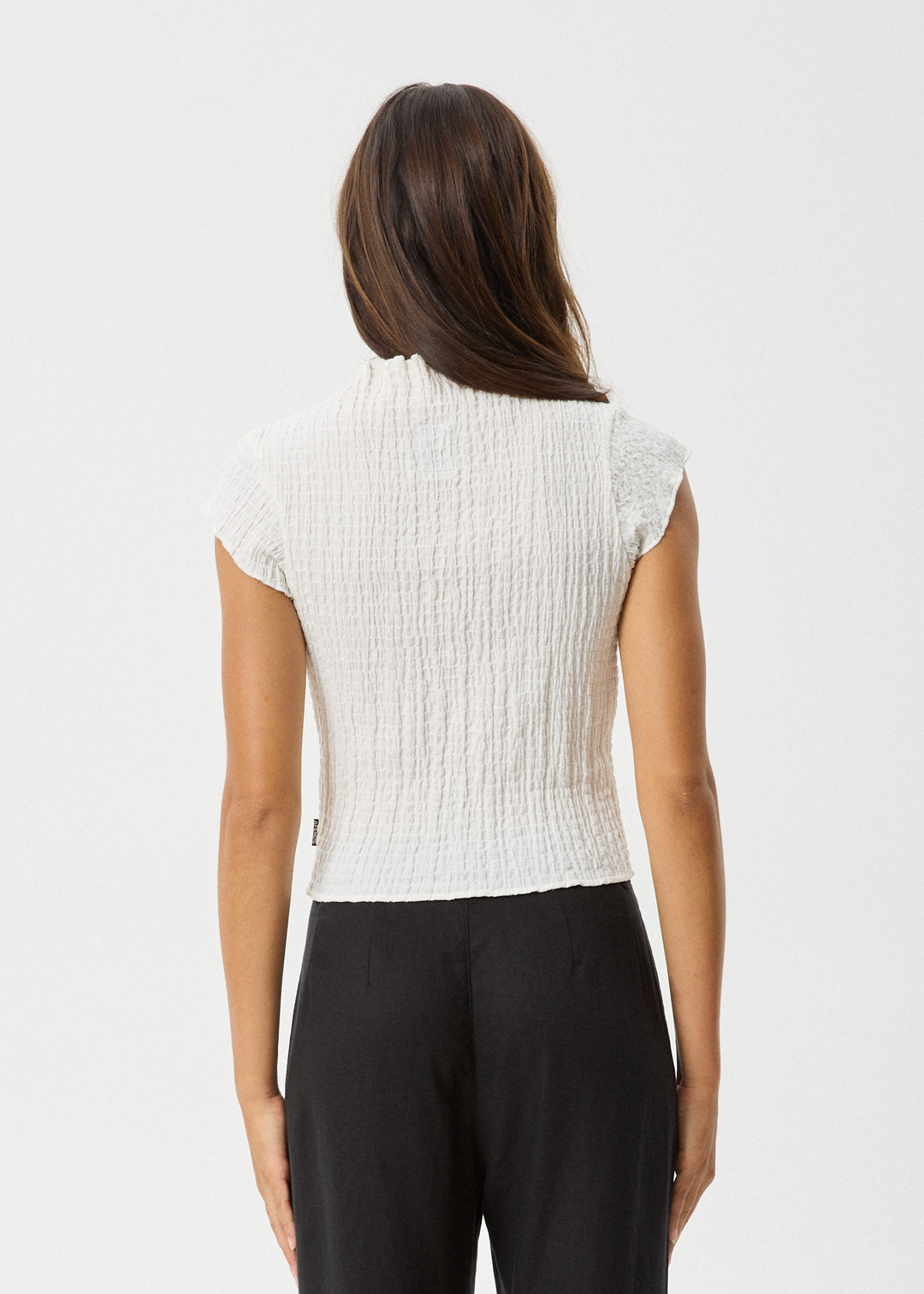 AFENDS Womens Focus - Seersucker Top - White 