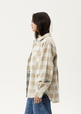 Afends Womens Lighthouse - Flannel Shirt - Taupe - Afends womens lighthouse   flannel shirt   taupe 