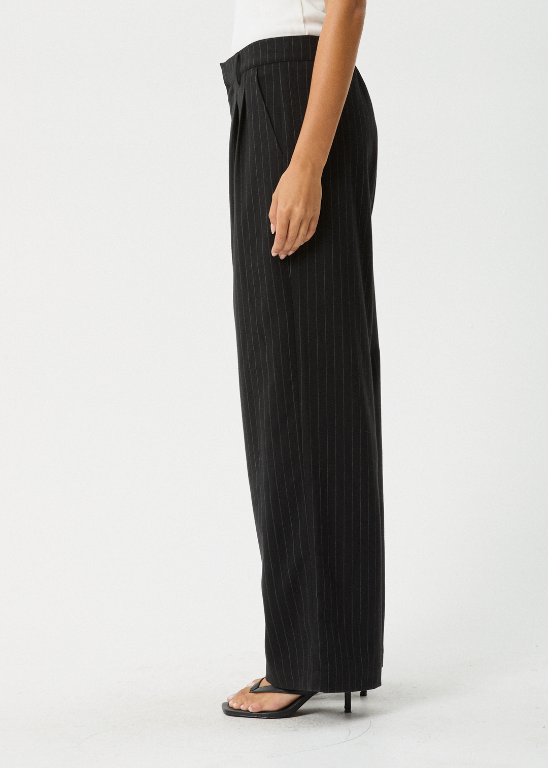 AFENDS Womens Business - Pleat Trouser - Black 