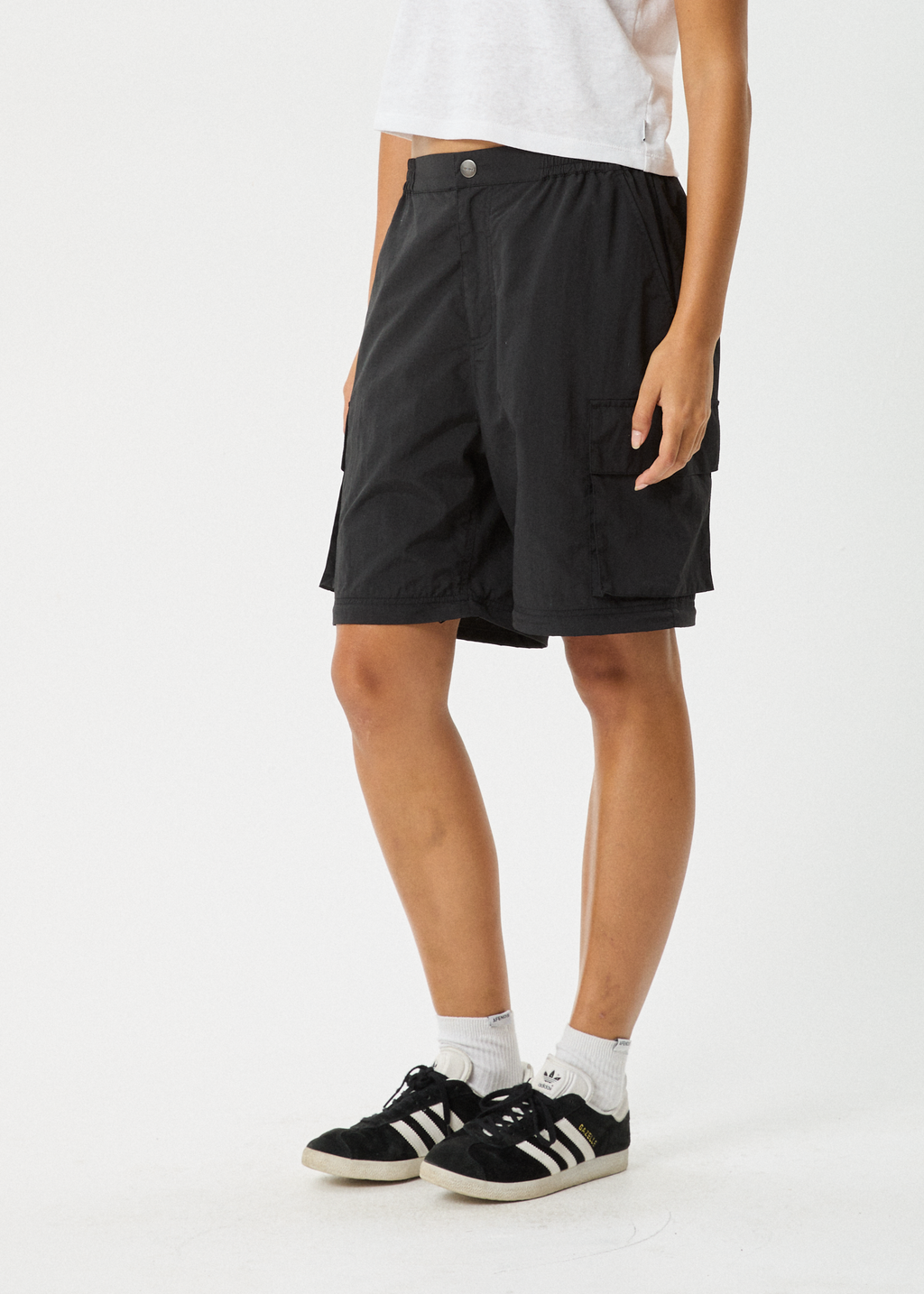 AFENDS Womens Instinct - Zip Off Cargo Pant - Black