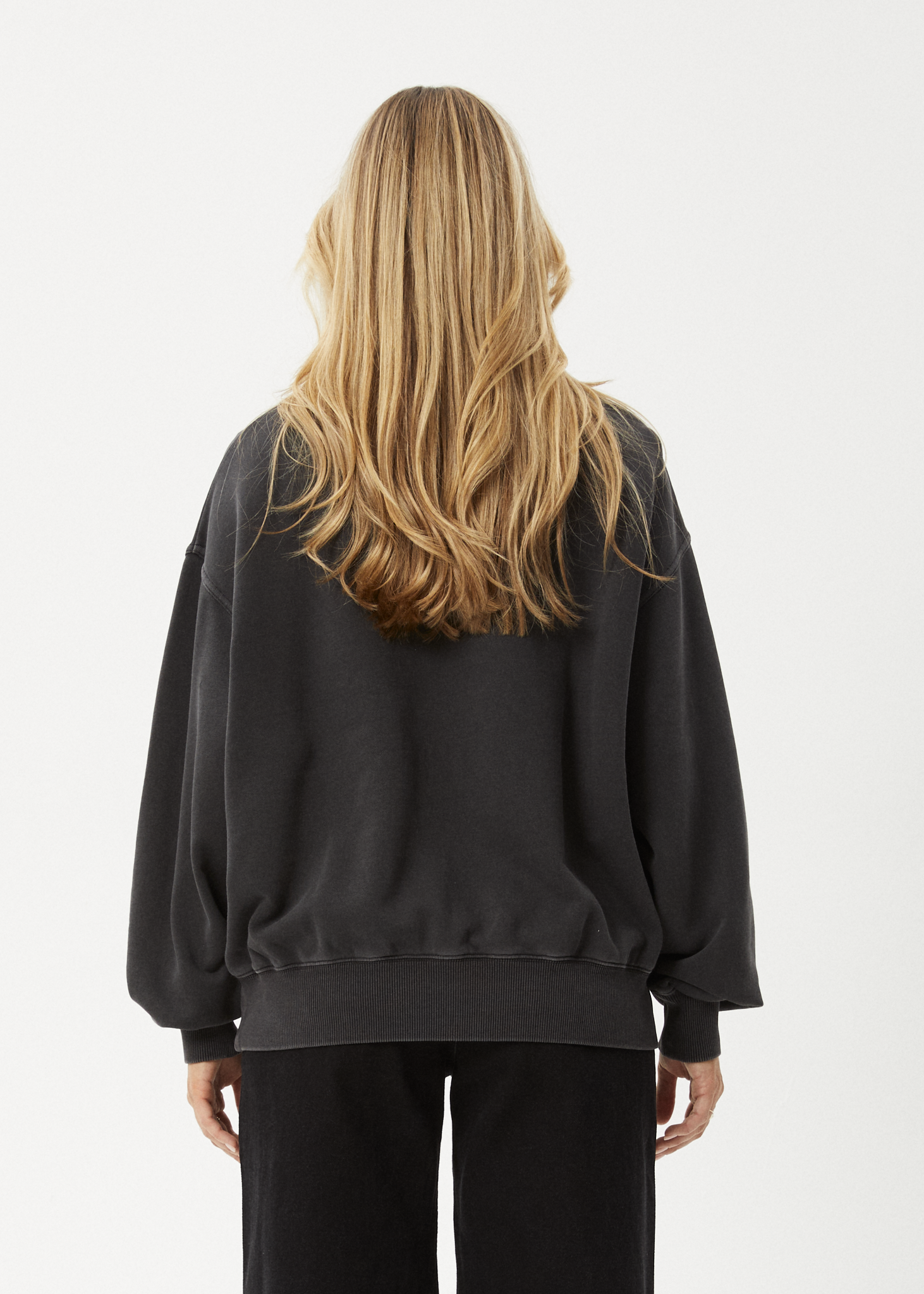 AFENDS Womens Sweet Juliet - Crew Neck Jumper - Stone Black