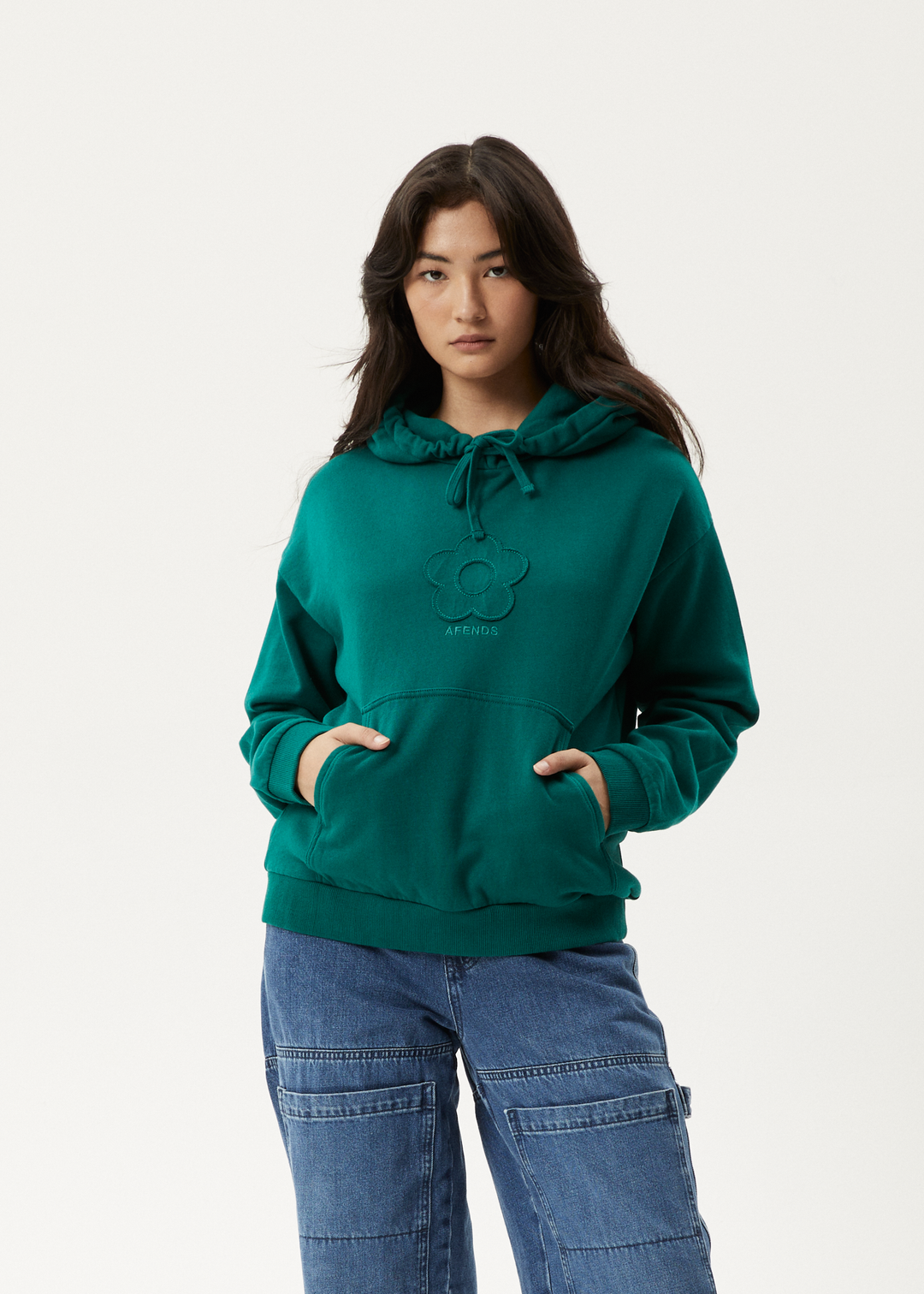 AFENDS Womens Blossom - Pull On Hood - Pine 