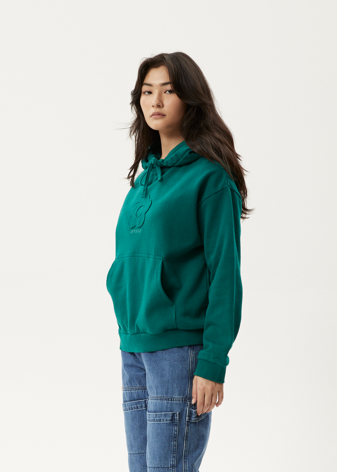 AFENDS Womens Blossom - Pull On Hood - Pine 