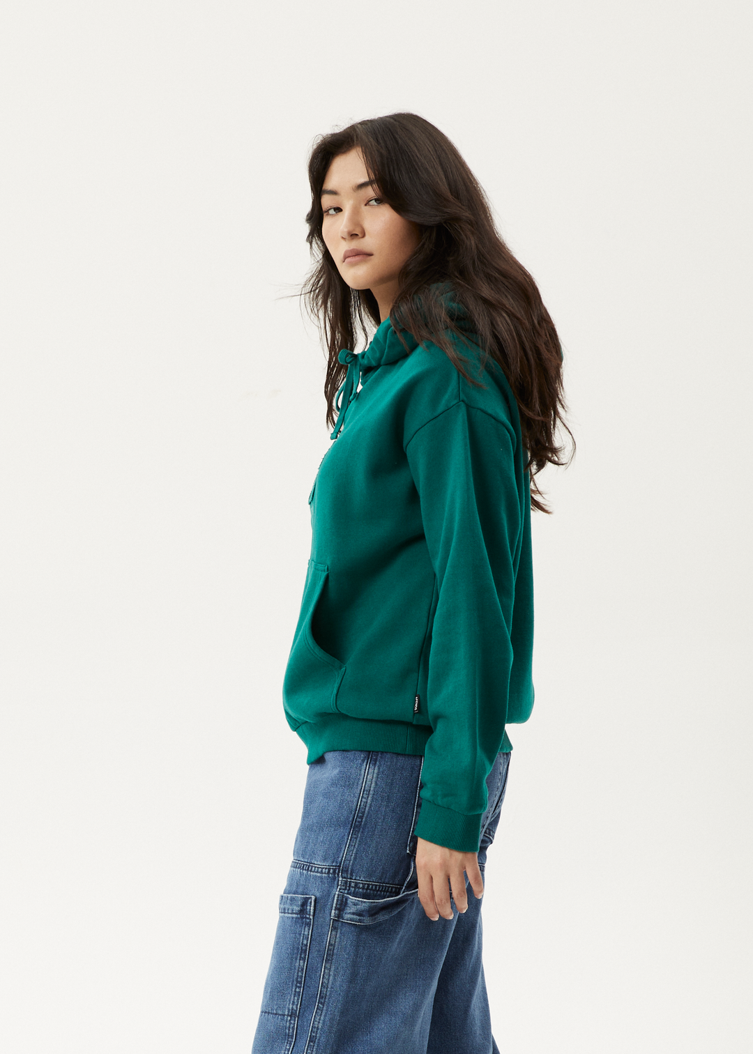 AFENDS Womens Blossom - Pull On Hood - Pine 