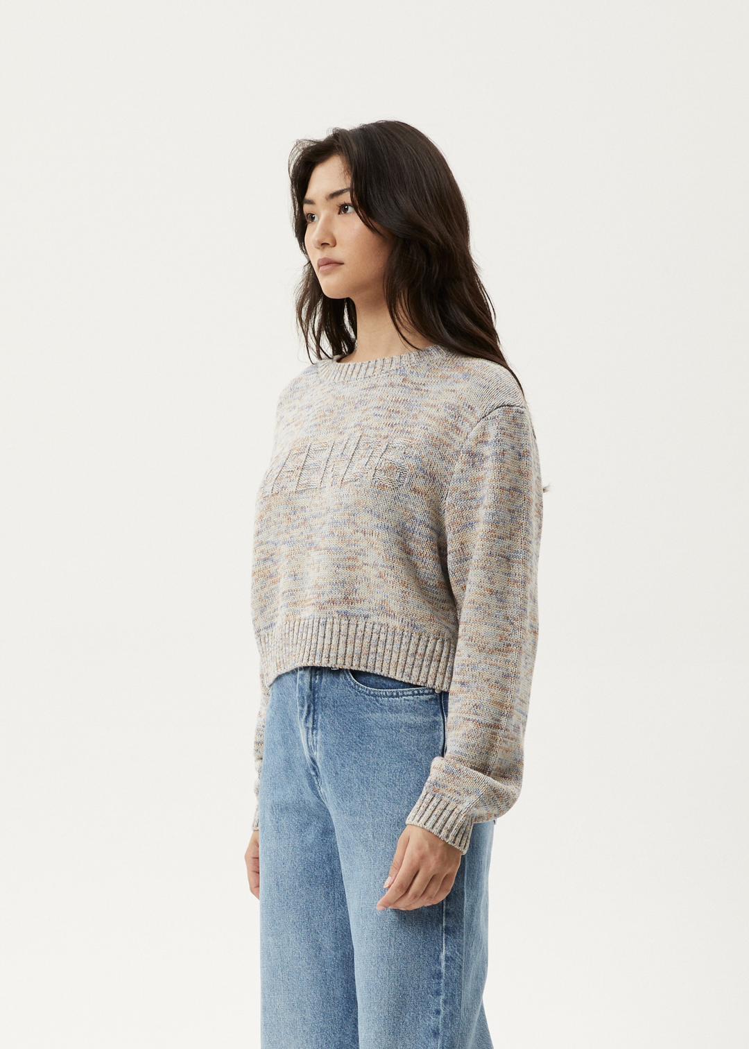 AFENDS Womens Ambient - Knit Jumper - Blue 