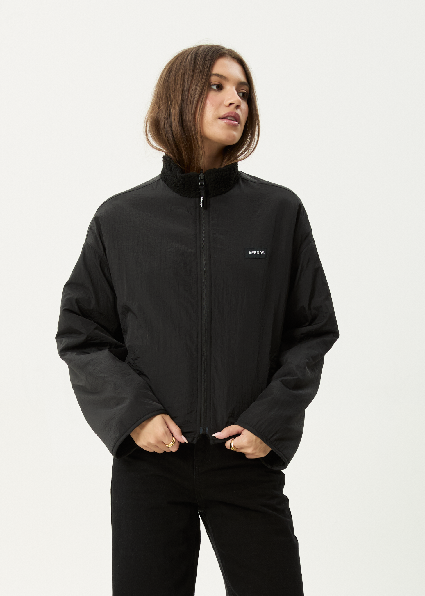 ANCELLM FLEECE SWITCHING JACKET(BLACK) (Arco Essentials ANCELLM FLEECE SWITCHING JACKET(BLACK) (Arco Essentials