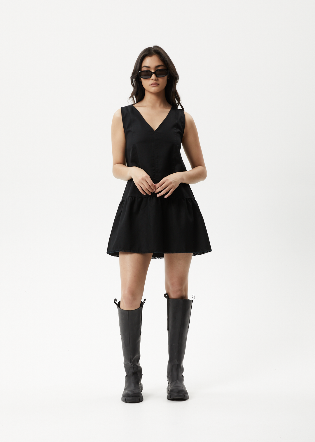 AFENDS Womens Carly - Mini Dress - Black 