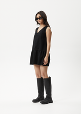 Afends Womens Carly - Mini Dress - Black - Afends womens carly   mini dress   black
