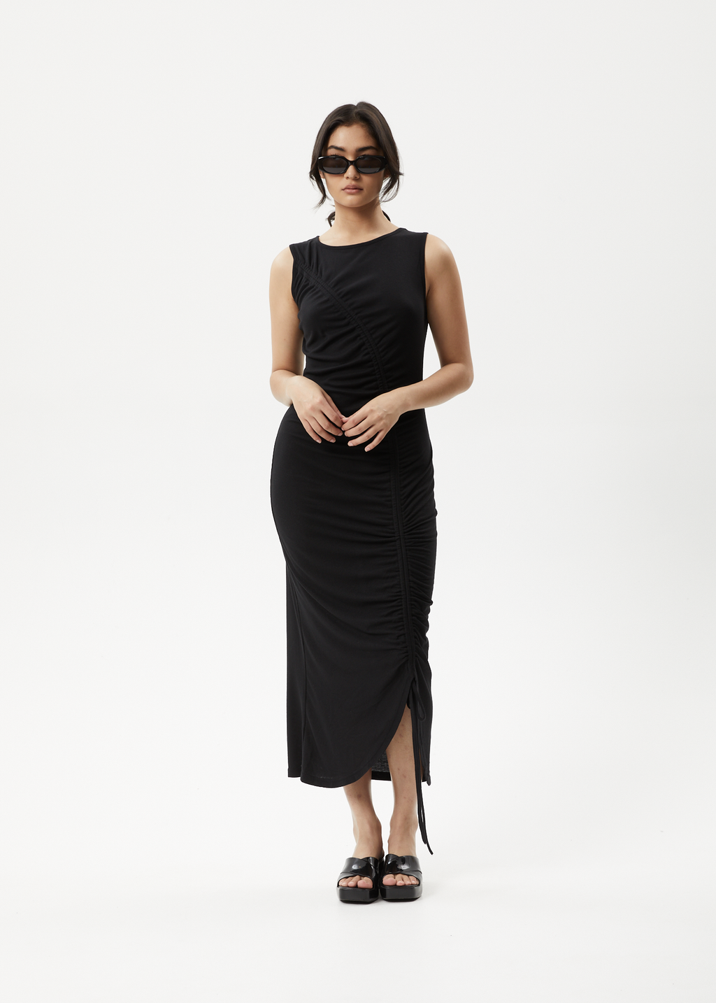 AFENDS Womens Mirage Bamboo - Sheer Maxi Dress
