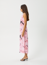 Afends Womens Marinette - Sheer Maxi Dress - Rose - Afends womens marinette   sheer maxi dress   rose 