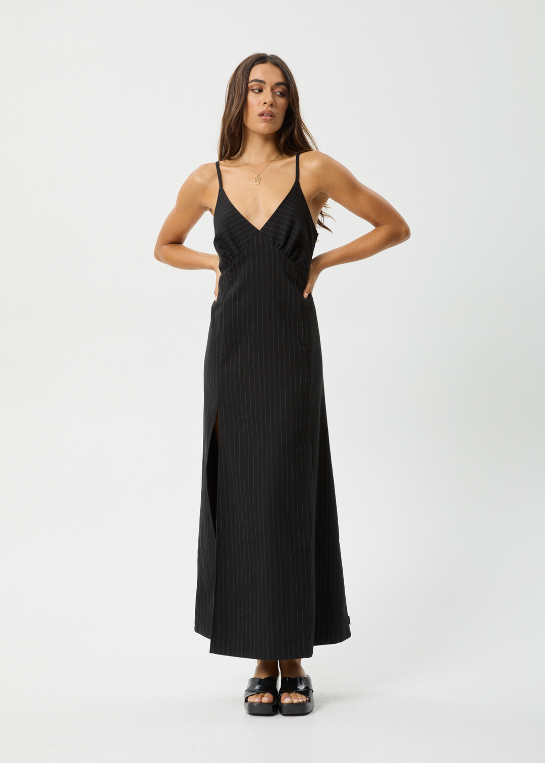 AFENDS Womens Business - Maxi Dress - Black 