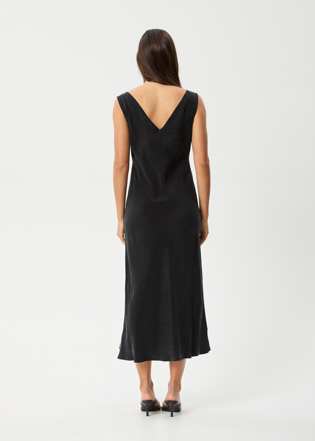 AFENDS Womens Gia - Cupro Maxi Dress - Black 