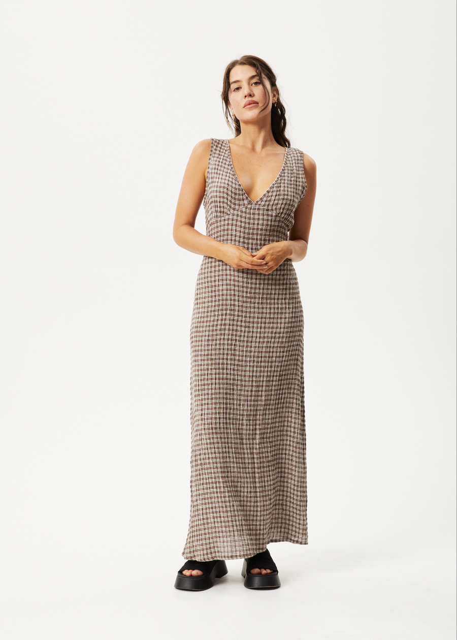 AFENDS Womens Astoria - Maxi Dress - Coffee