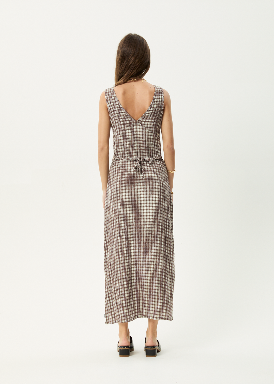 AFENDS Womens Base - Seersucker Maxi Dress