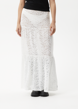 Afends Womens Poet - Lace Maxi Skirt - White - Afends womens poet   lace maxi skirt   white 