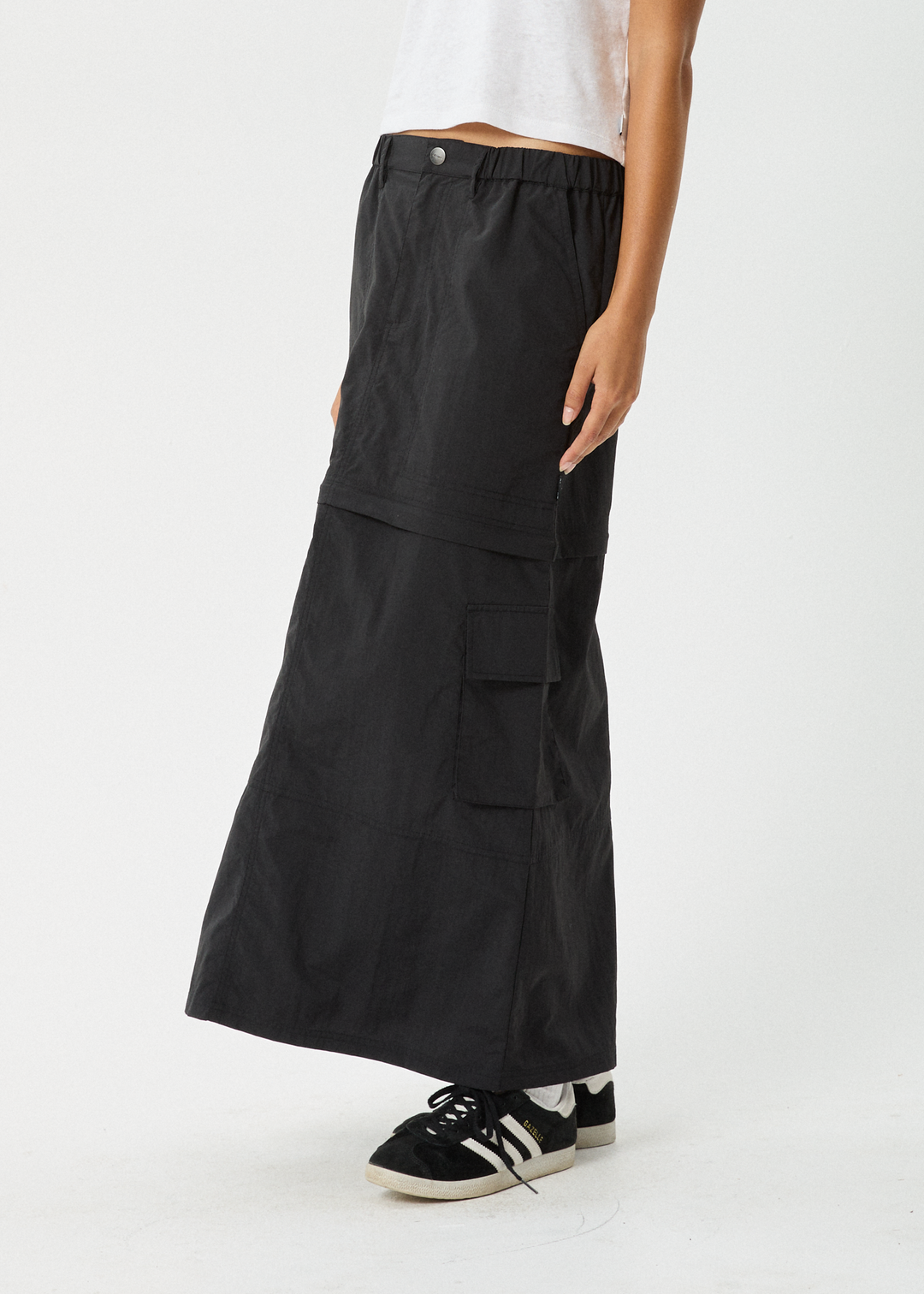 AFENDS Womens Instinct - Zip Off Maxi Skirt - Black