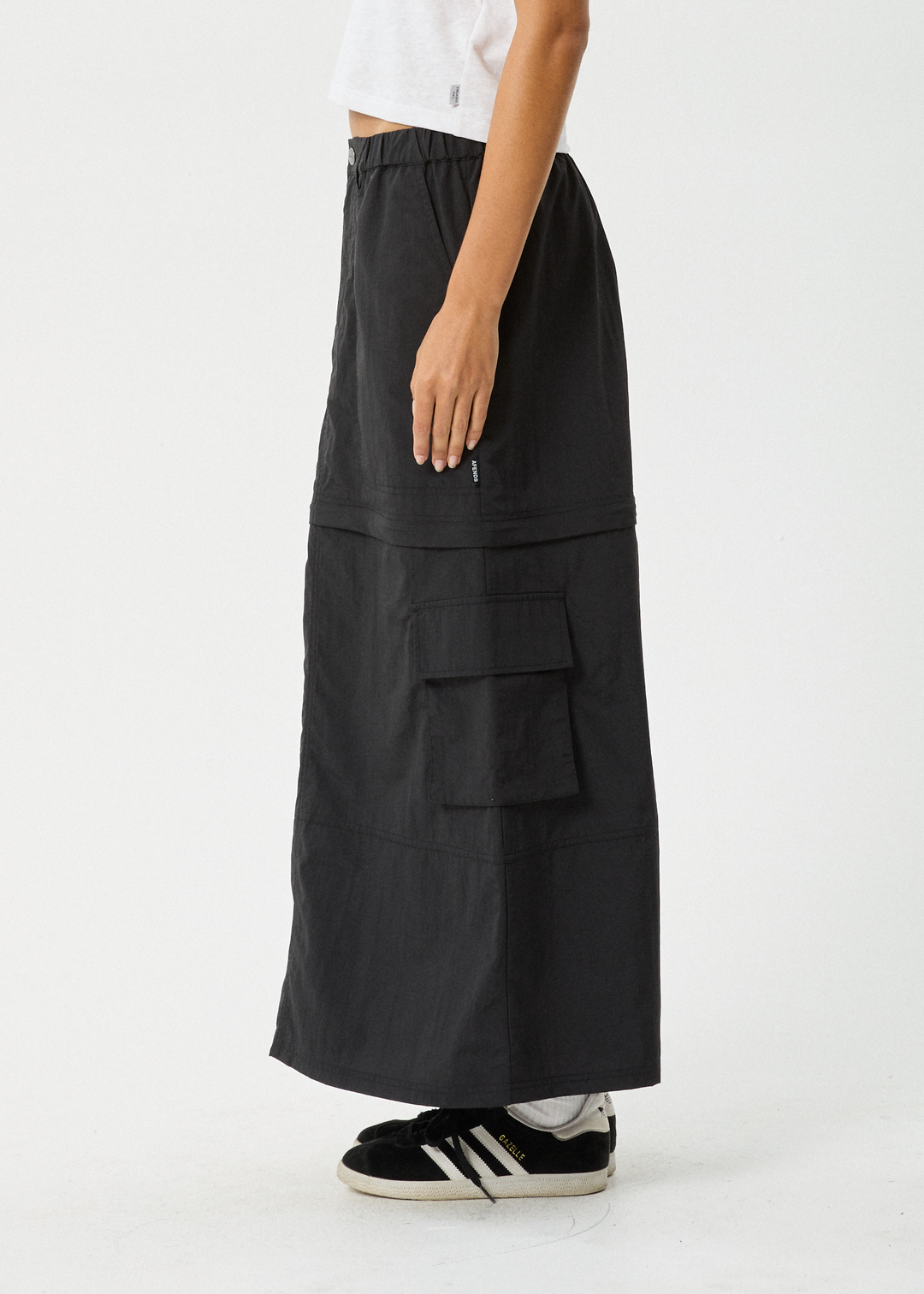 AFENDS Womens Instinct - Zip Off Maxi Skirt - Black 