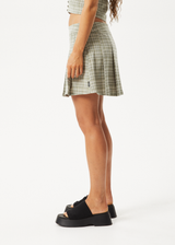 Afends Womens Willow Check - Mini Skirt - Military Check - Afends womens willow check   mini skirt   military check 