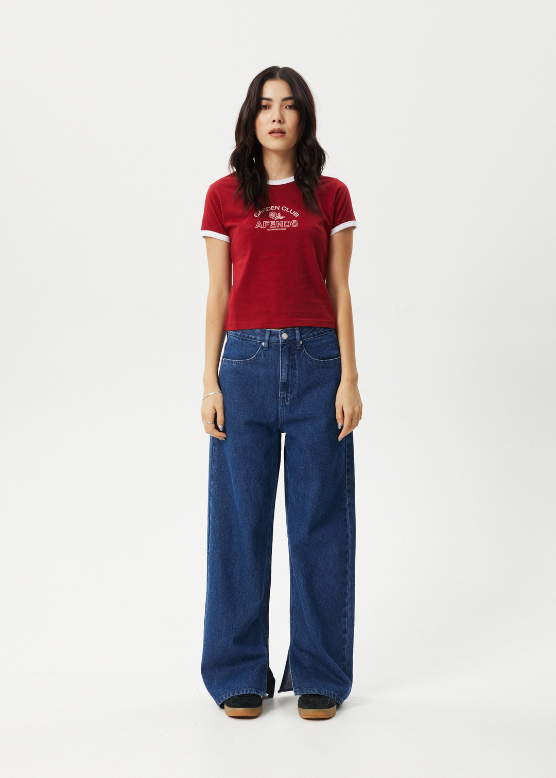 AFENDS Womens Cultivate - Ringer Tee - Ketchup 