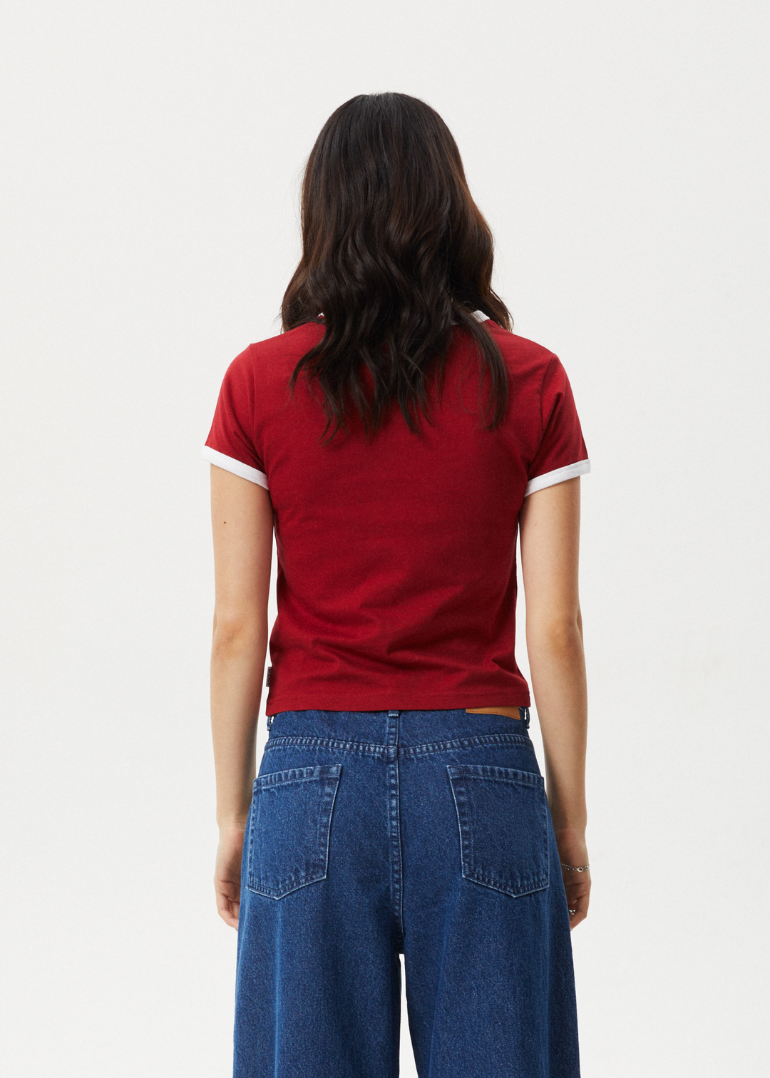 AFENDS Womens Cultivate - Ringer Tee - Ketchup 