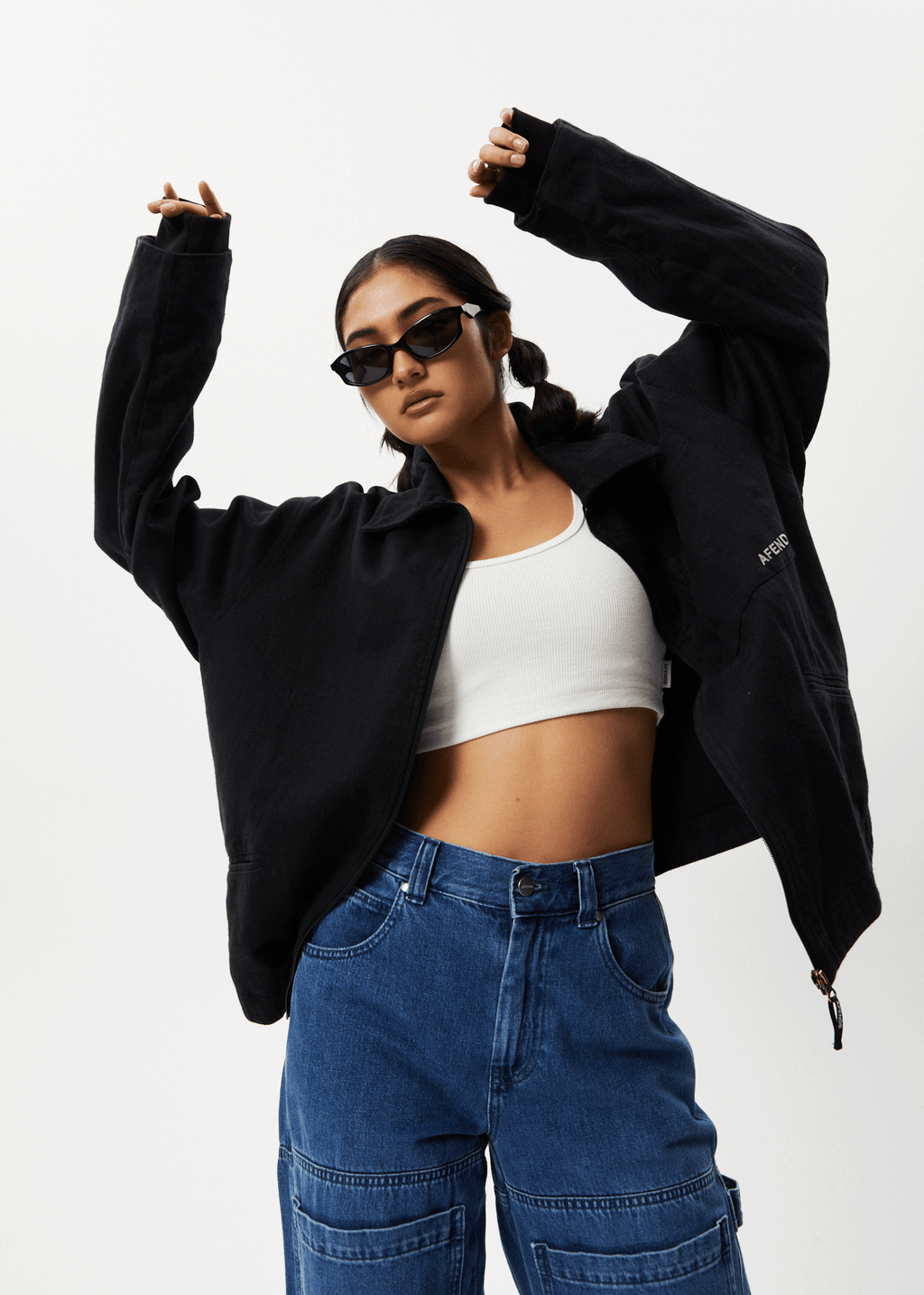 AFENDS Mens Oracle - Workwear Jacket - Black