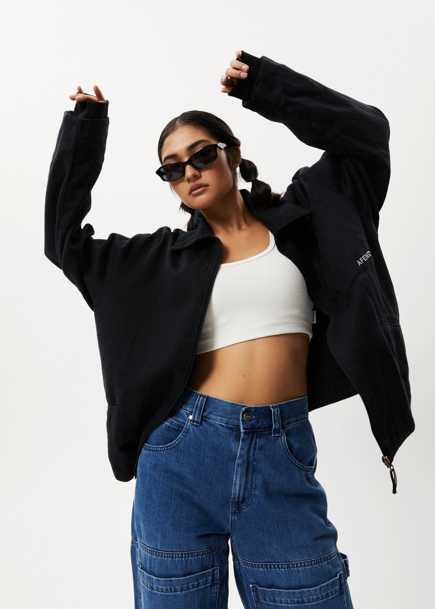 AFENDS Mens Oracle - Workwear Jacket - Black