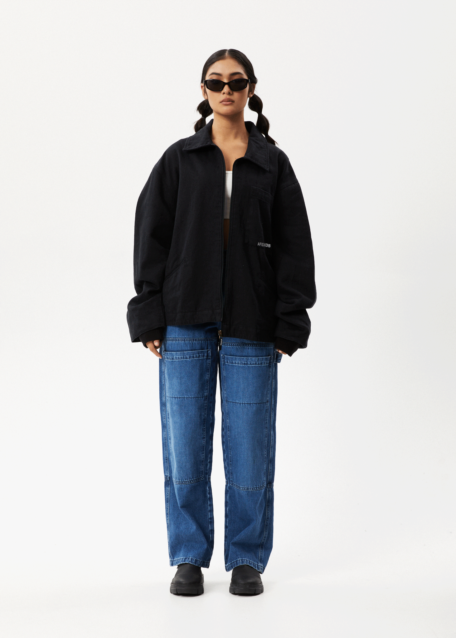 AFENDS Mens Oracle - Workwear Jacket - Black