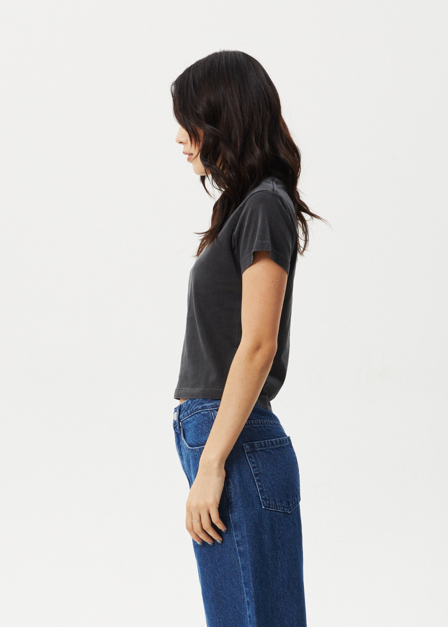 AFENDS Womens Nirvana - Baby Tee - Stone Black AFENDS Womens Nirvana - Baby Tee - Stone Black
