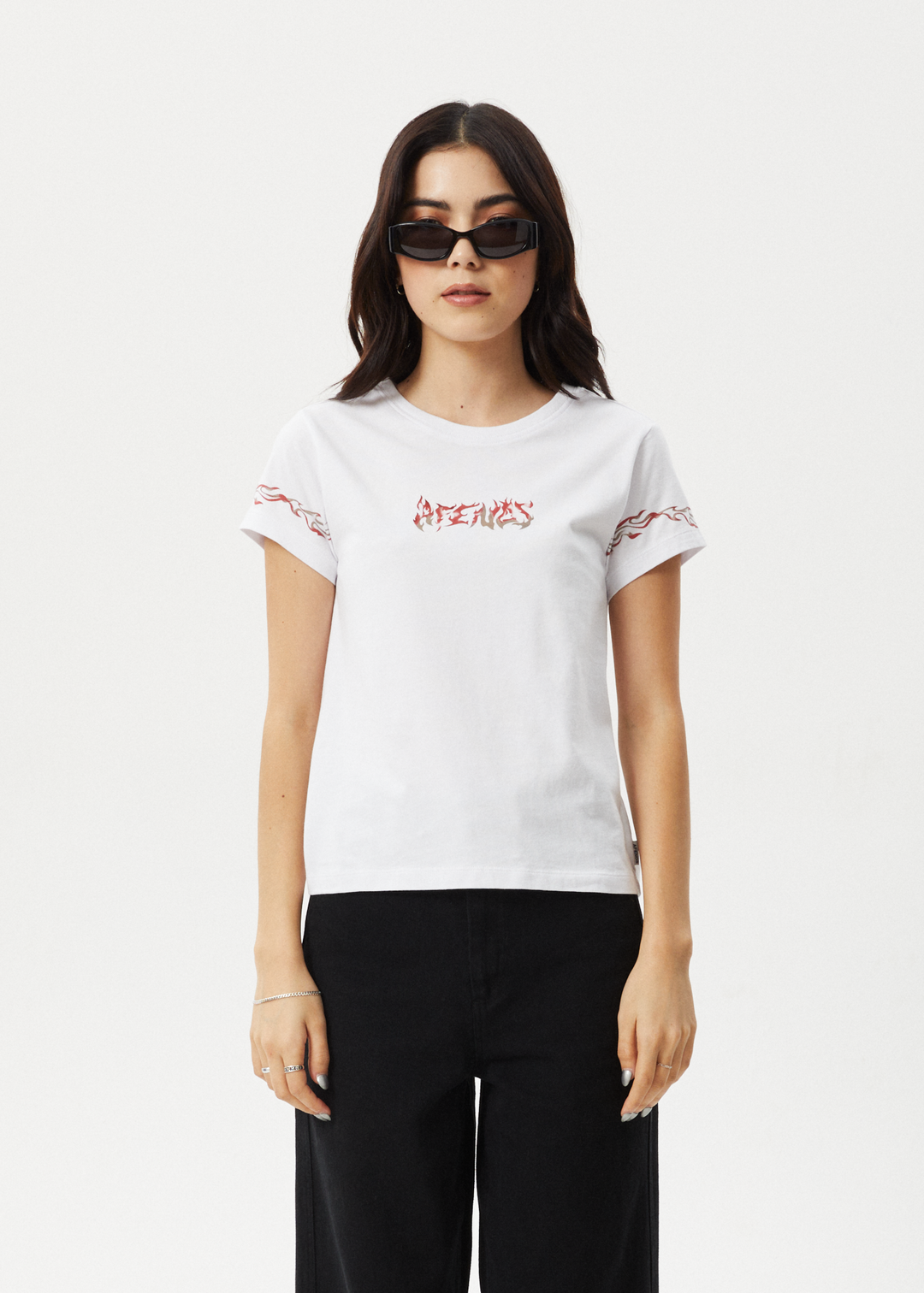 AFENDS Womens Scorched - Regular Tee - White 