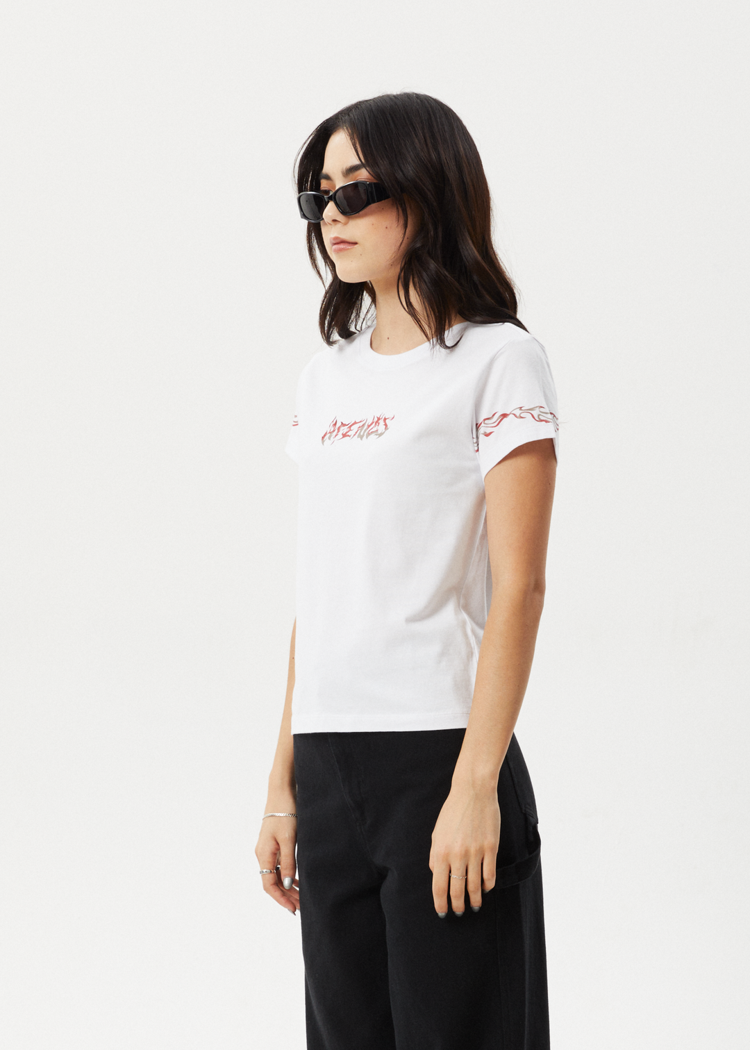 AFENDS Womens Scorched - Regular Tee - White 