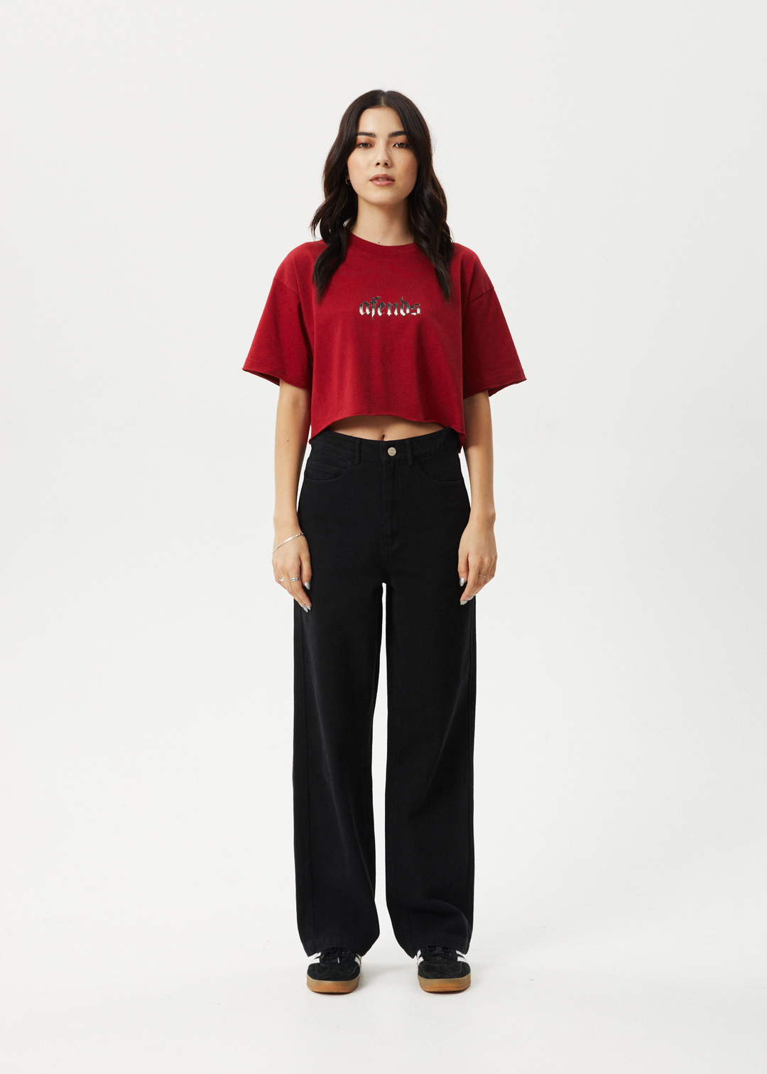 AFENDS Womens Scorpio Slay - Slay Cropped Tee - Ketchup 