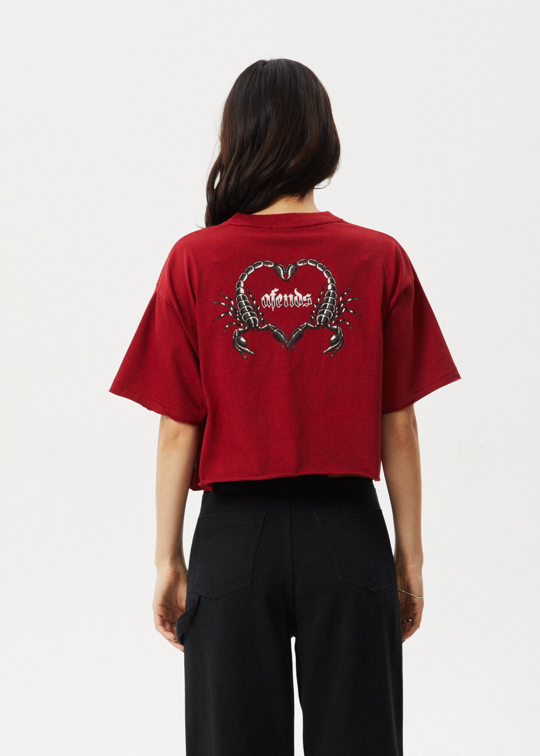 AFENDS Womens Scorpio Slay - Slay Cropped Tee - Ketchup 