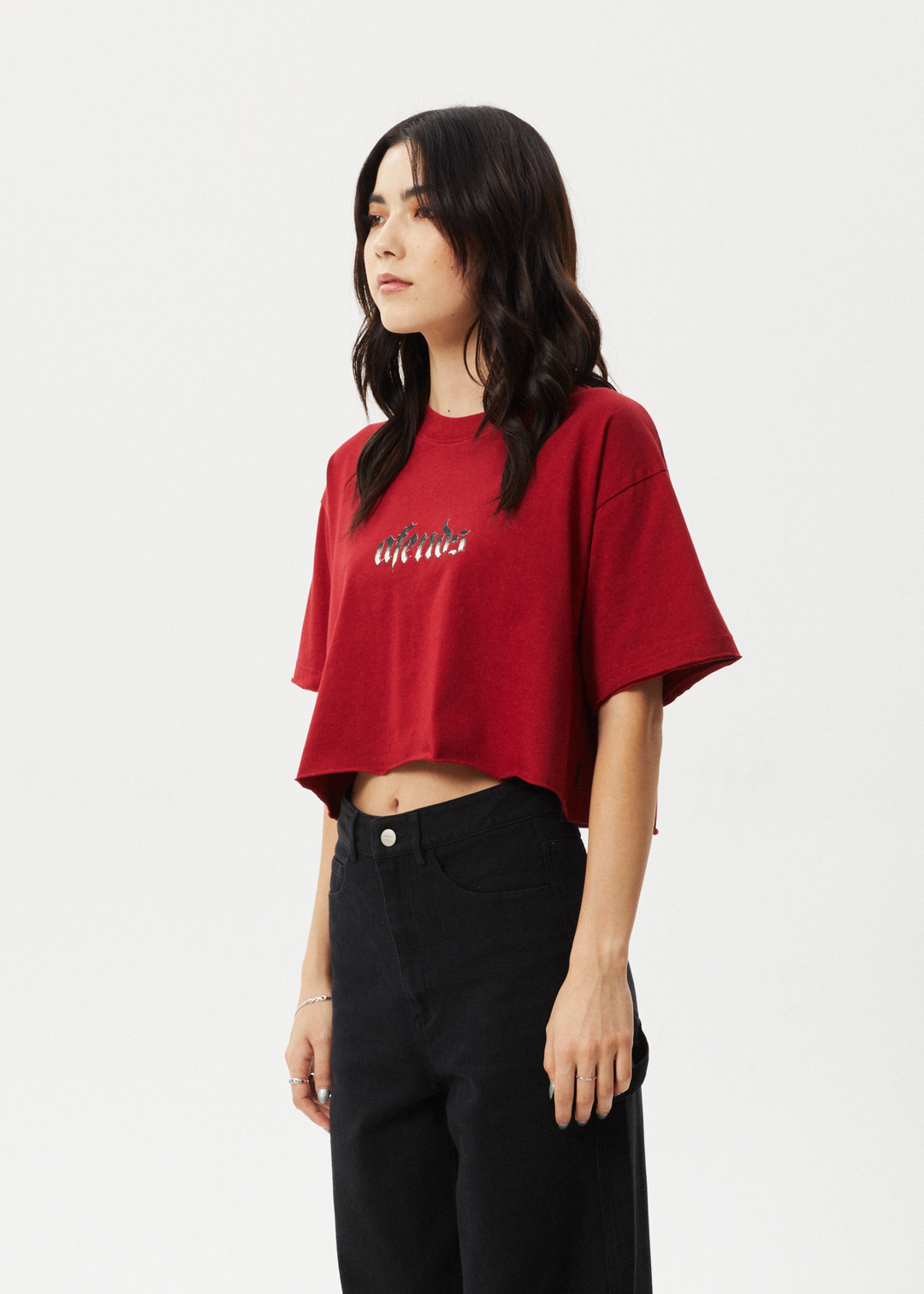 AFENDS Womens Scorpio Slay - Slay Cropped Tee - Ketchup 