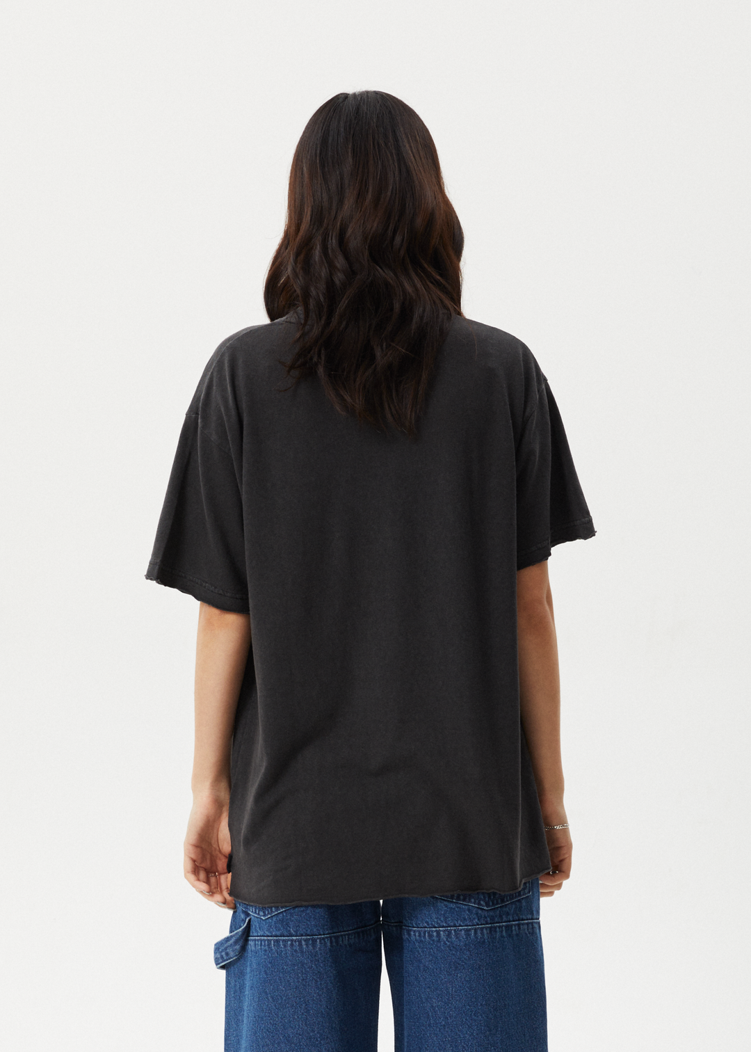 AFENDS Womens Nirvana - Oversized Tee - Stone Black 