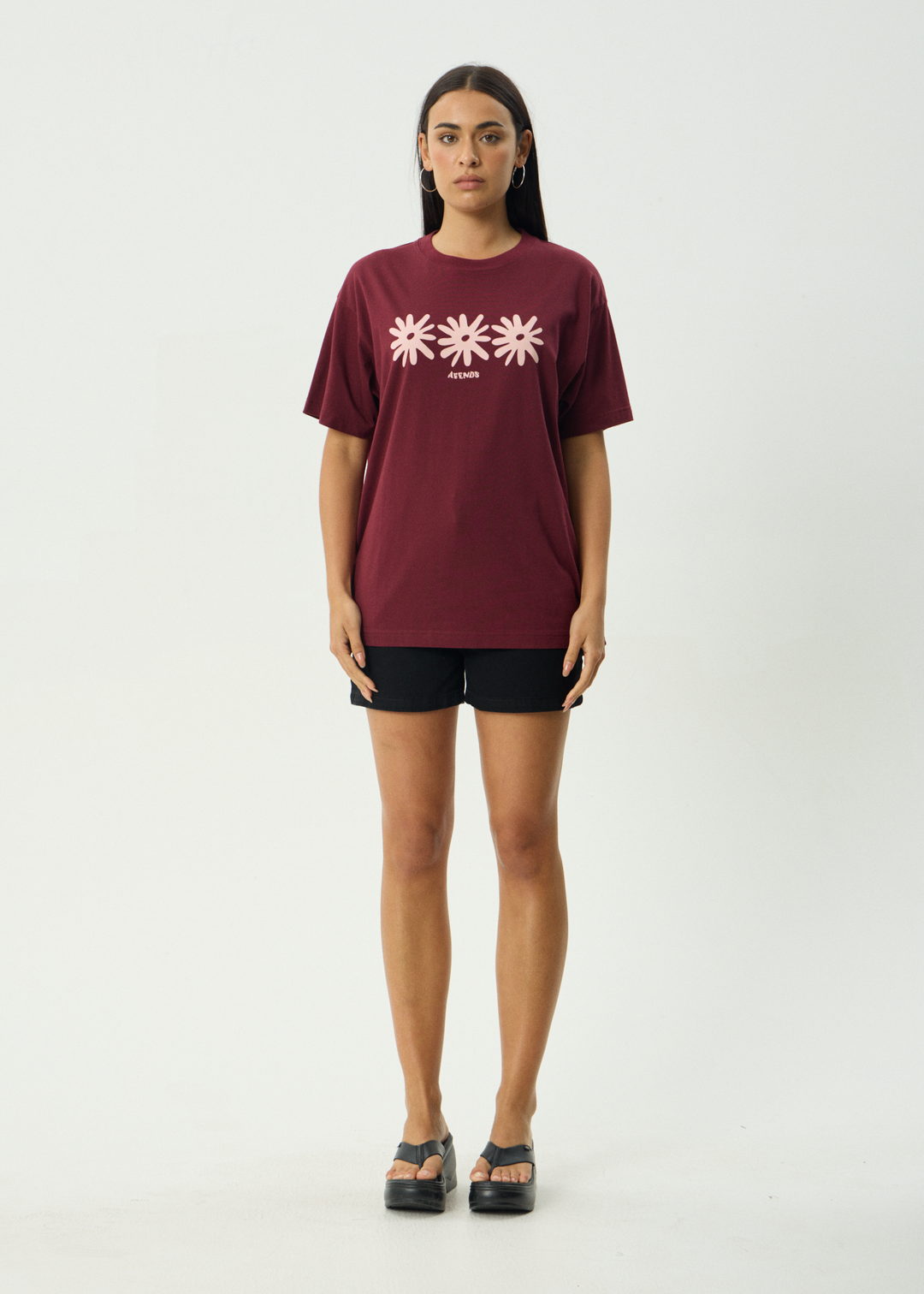 AFENDS Womens Adi - Oversized Tee - Port