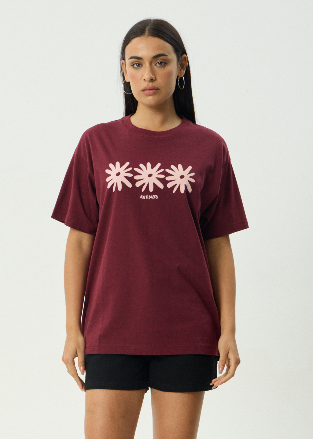 AFENDS Womens Adi - Oversized Tee - Port