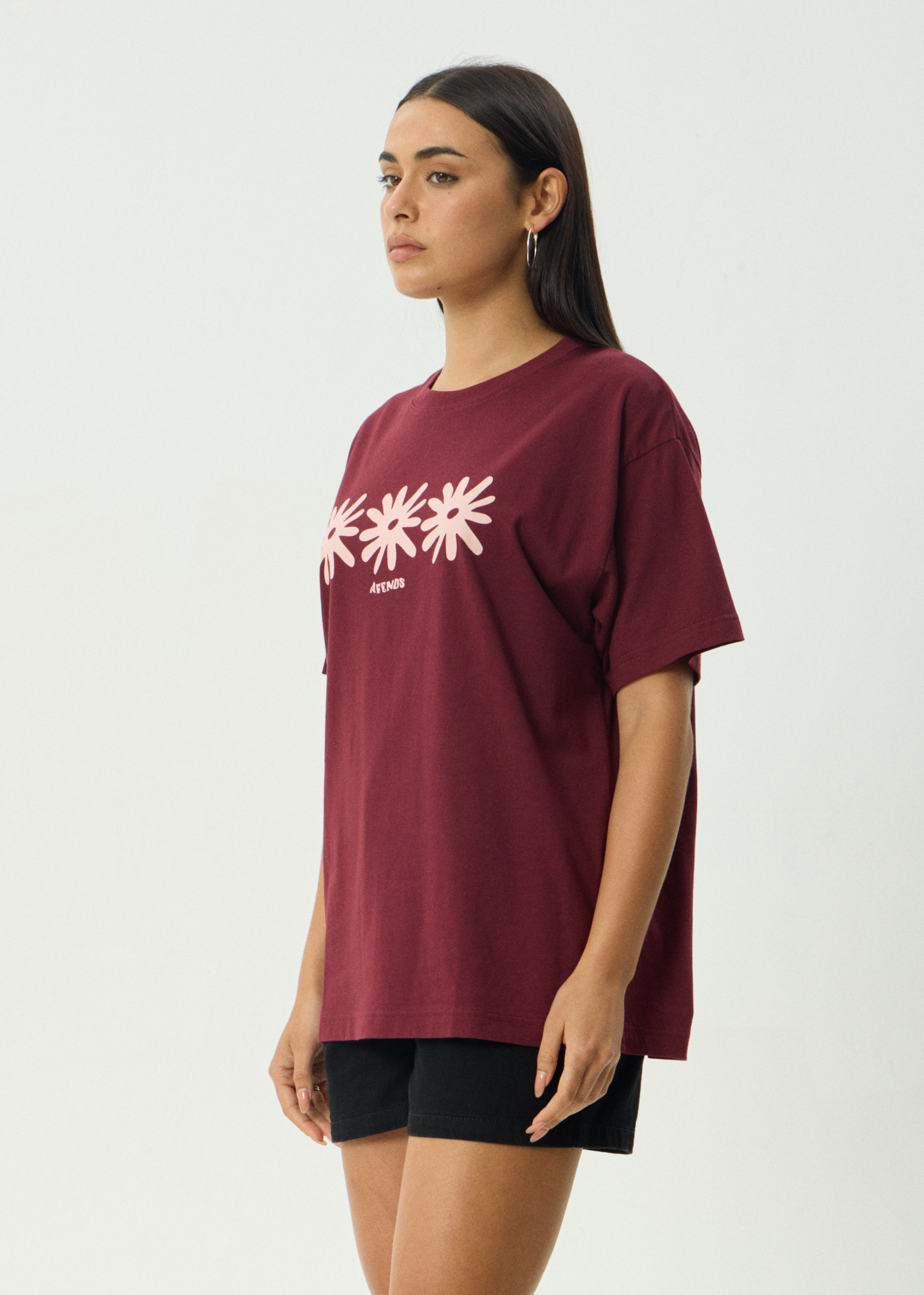 AFENDS Womens Adi - Oversized Tee - Port