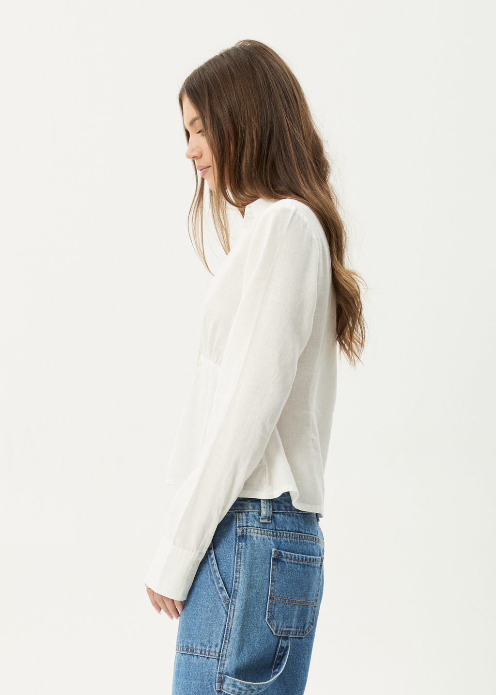 AFENDS Womens Archive - Long Sleeve Shirt - White