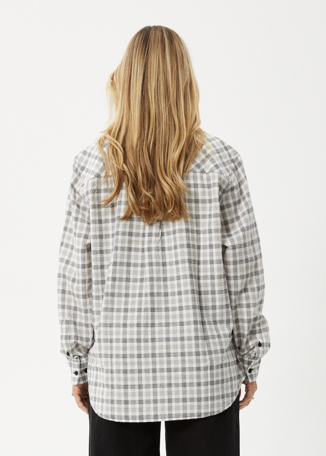 AFENDS Womens Leo - Check Shirt - Black / White 