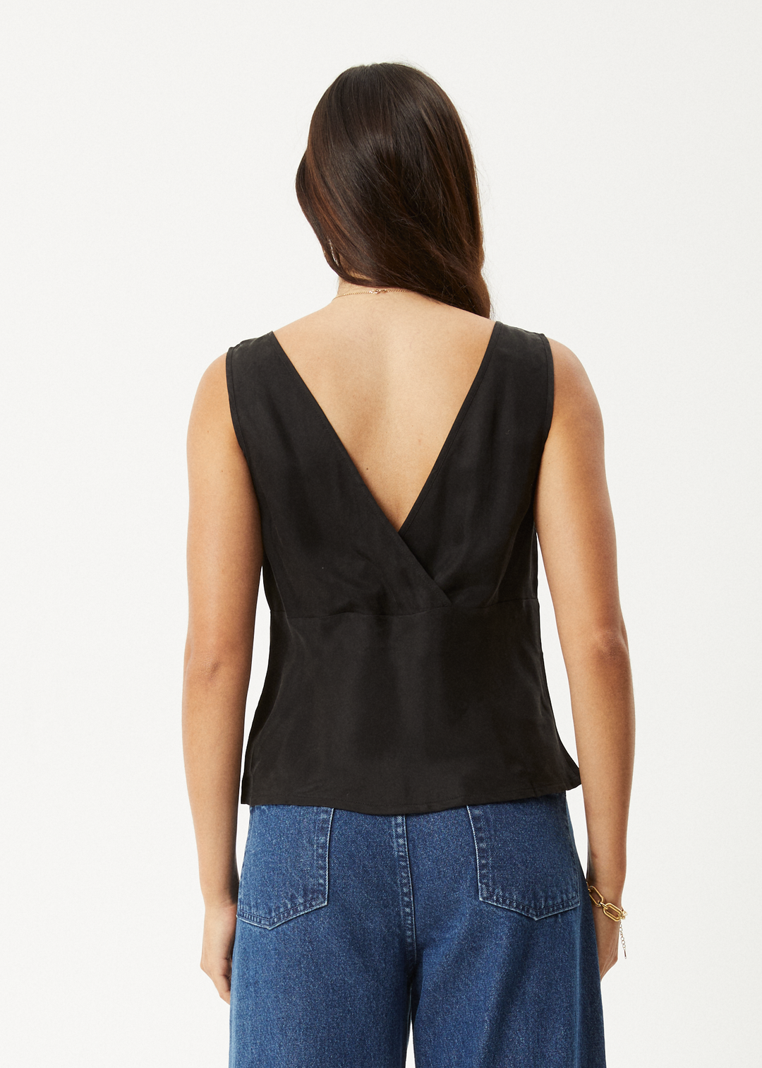 AFENDS Womens Giselle - Cupro Sleeveless Top - Black 